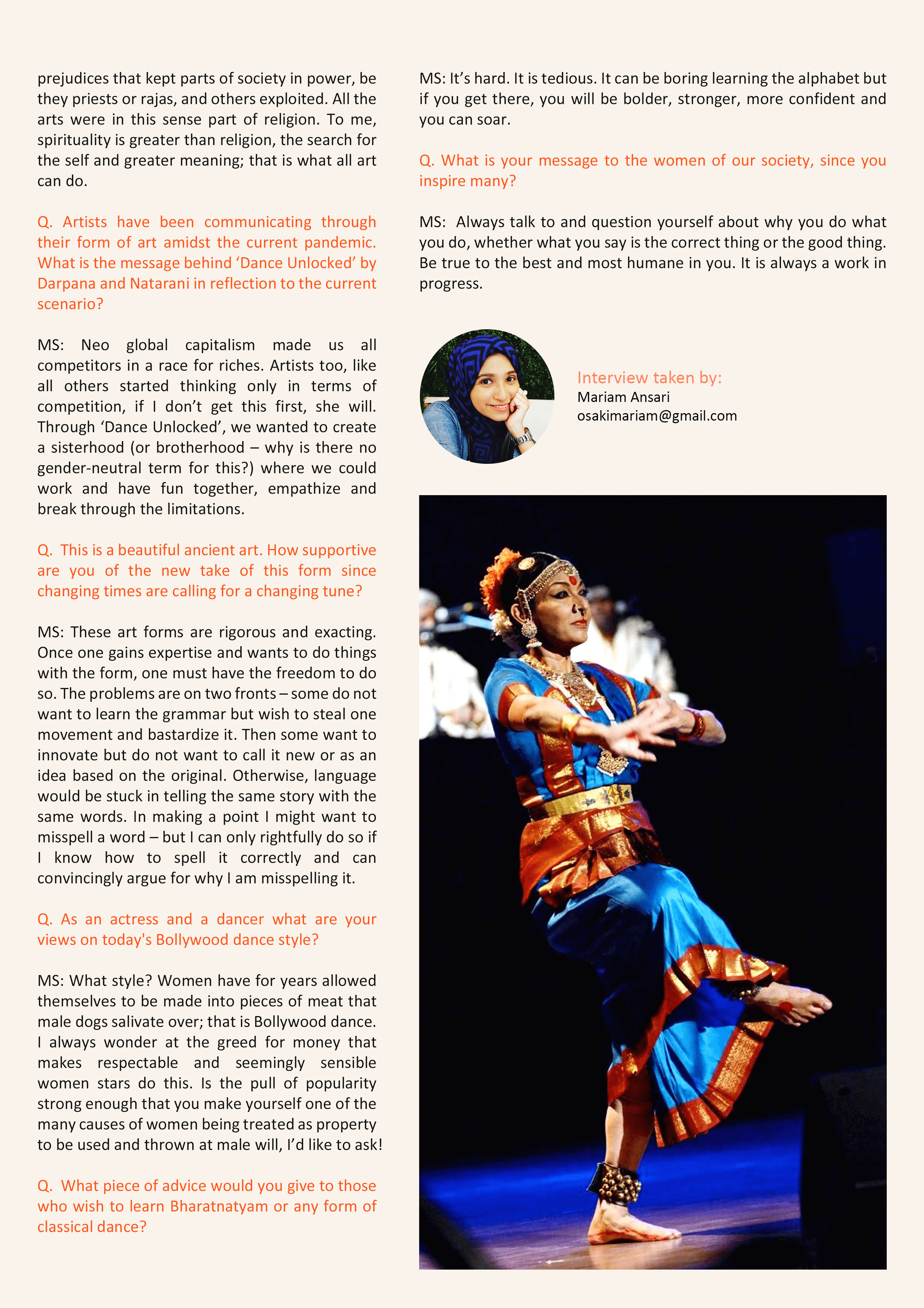Mallika Sarabhai Page - 2